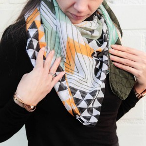 Scarfz lange dames sjaal funky pattern - scarfz.nl