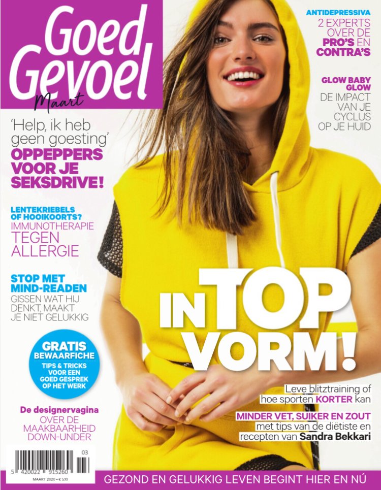 Tijdschrift Goed Gevoel Magazine cover - maart 2020