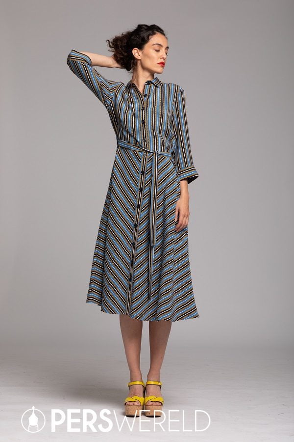 Livia Dress Blue Yellow - elementsoffreedom