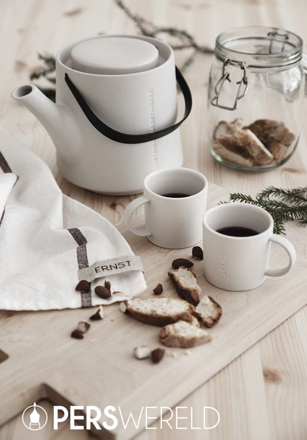 Theepot natuurlijk wit