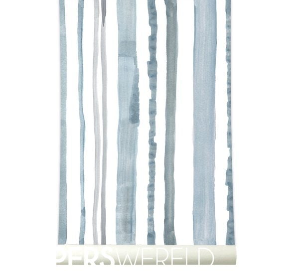 Behang Stripes Blue