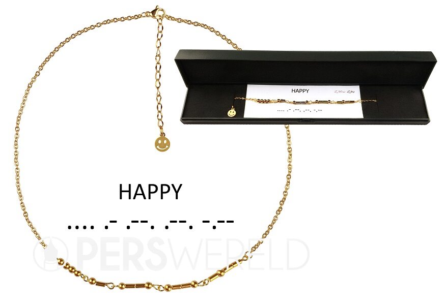 zhenzhu-edelstenen-ketting-morse-code-happy-gold-hematite
