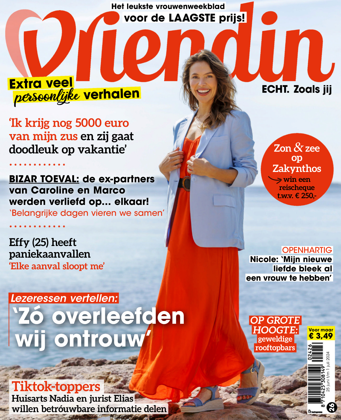 Tijdschrift Vriendin 26 cover - juli 2024