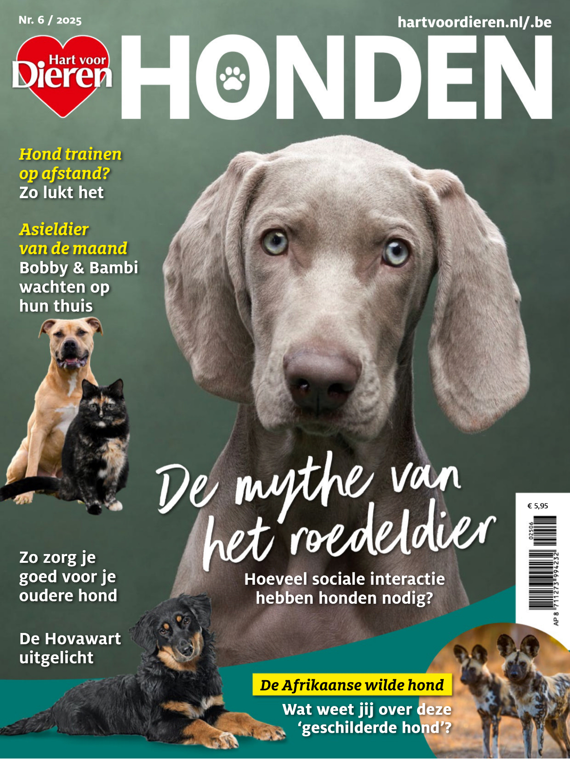 Tijdschrift Hart voor Dieren cover - juni 2025
