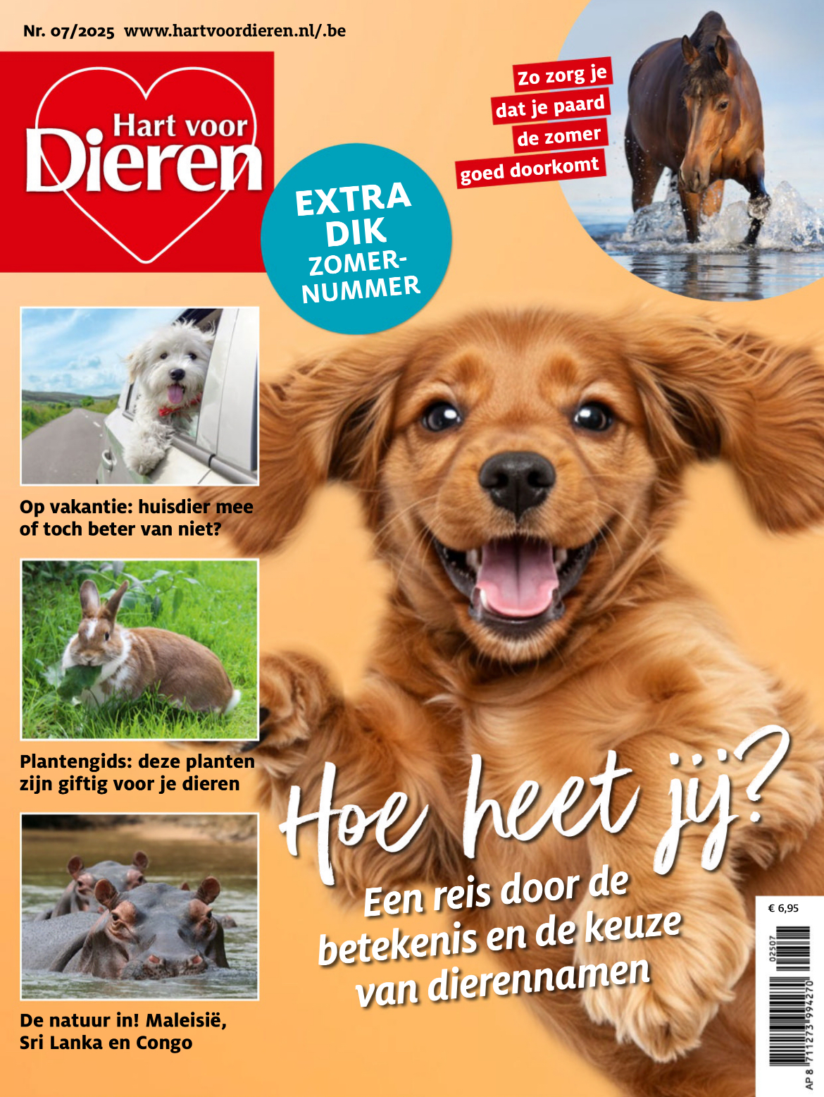 Tijdschrift Hart voor Dieren 7 cover - juli 2025