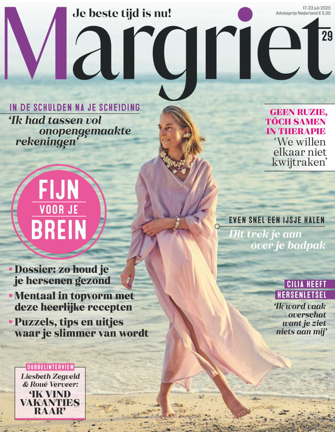 Tijdschrift Margriet 29 cover - juli 2025 Tijdschrift Margriet 29 cover - juli 2025